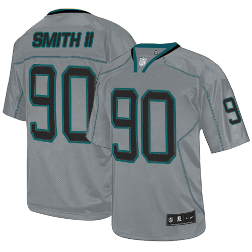 Men's Elite Marcus Smith II Nike Jersey Lights Out Grey - #90 NFL Philadelphia Eagles